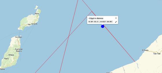 53 personer savnet på havet.