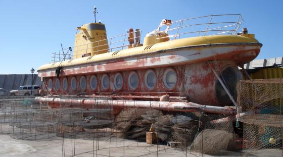 ubåt tørrdokk Puerto de Mogán 