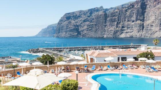 Hotell i Los Gigantes, Tenerife.