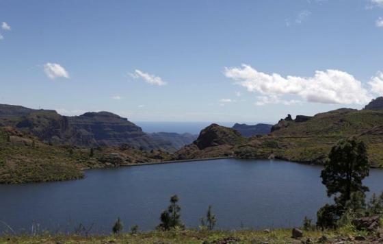 Vannreservoaret Presa de Las Niñas på Gran Canaria.