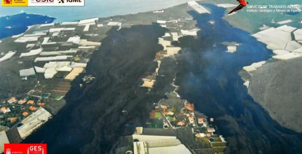 Vulkanutbrudd på La Palma 2021. Dag 64.