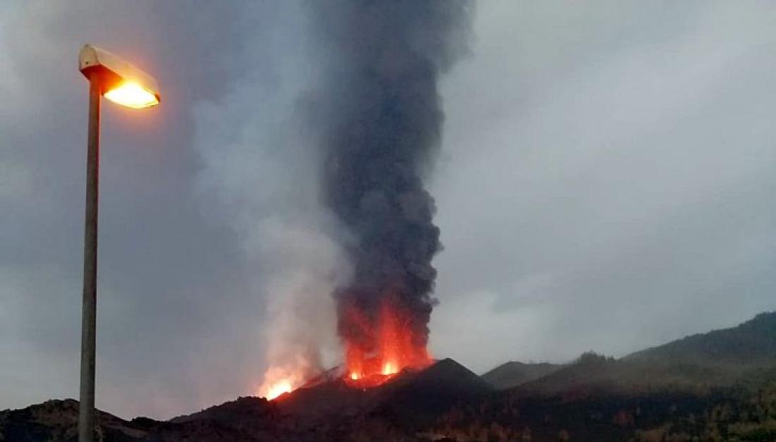 Vulkanutbrudd på La Palma september 2021. Dag 9. Vulkanutbrudd på La Palma september 2021. Dag 9.