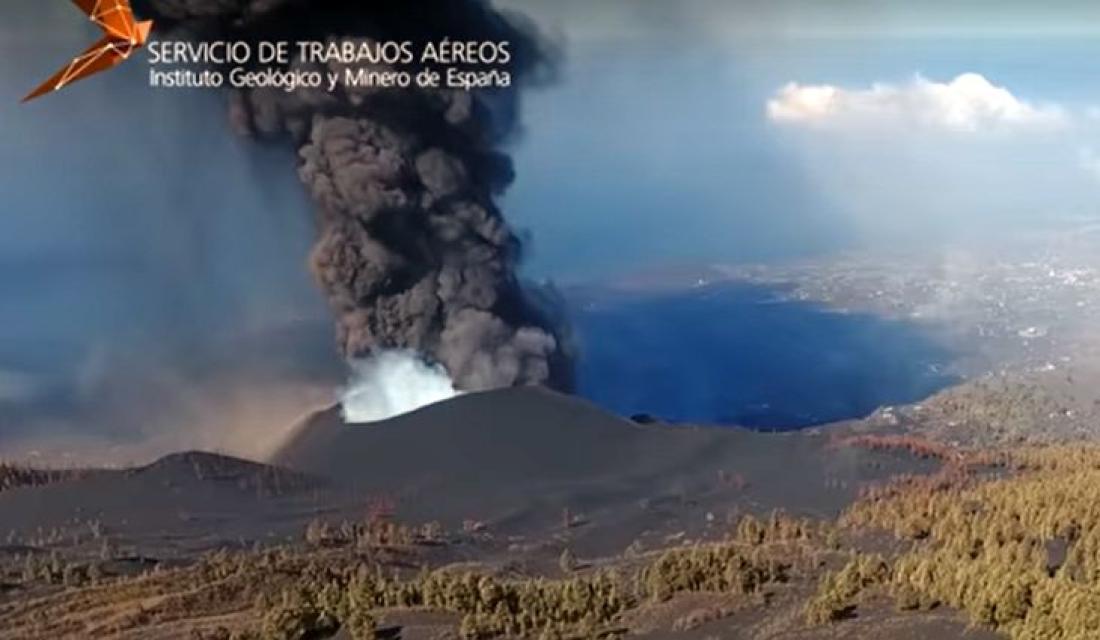Vulkanutbrudd på La Palma september 2021. Dag 17. Vulkanutbrudd på La Palma september 2021. Dag 17.