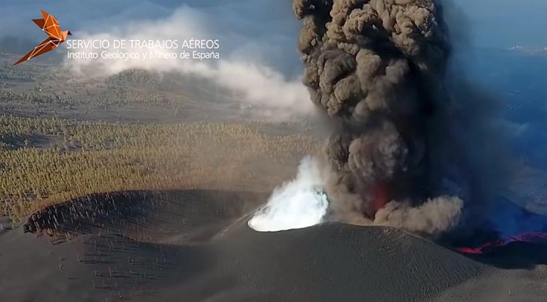 Vulkanutbrudd på La Palma september 2021. Dag 17. Vulkanutbrudd på La Palma september 2021. Dag 17.