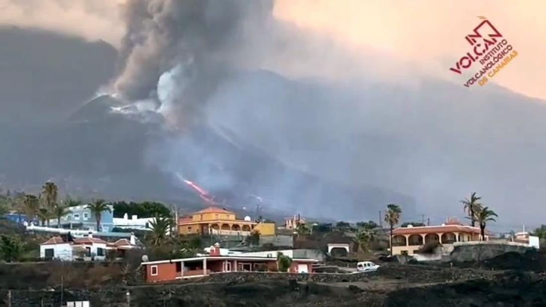 Vulkanutbrudd på La Palma 2021. Dag 37, morgen. Vulkanutbrudd på La Palma 2021. Dag 37, morgen.