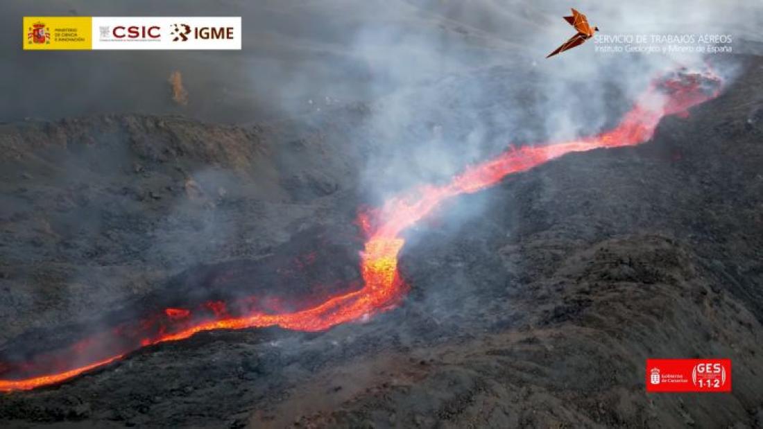 Vulkanutbrudd på La Palma 2021. Dag 39. Vulkanutbrudd på La Palma 2021. Dag 39.