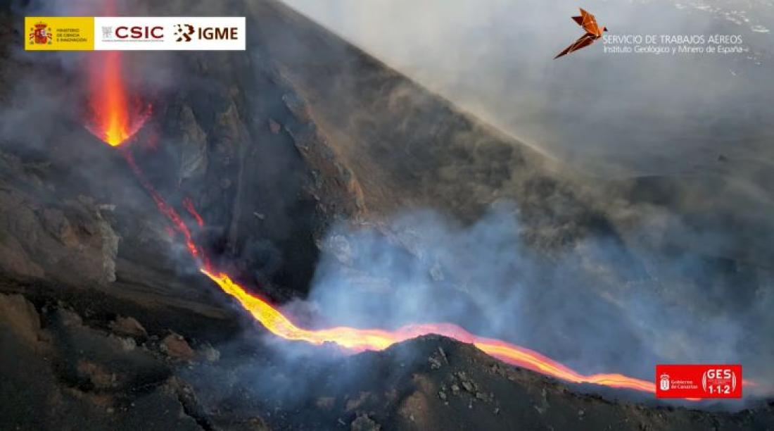 Vulkanutbrudd på La Palma 2021. Dag 39. Vulkanutbrudd på La Palma 2021. Dag 39.