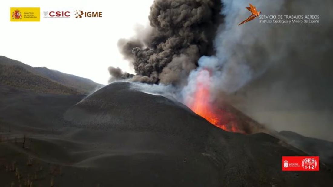 Vulkanutbrudd på La Palma 2021. Dag 39. Vulkanutbrudd på La Palma 2021. Dag 39.