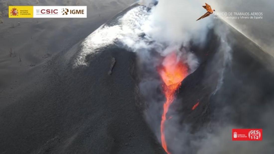 Vulkanutbrudd på La Palma 2021. Dag 39. Vulkanutbrudd på La Palma 2021. Dag 39.