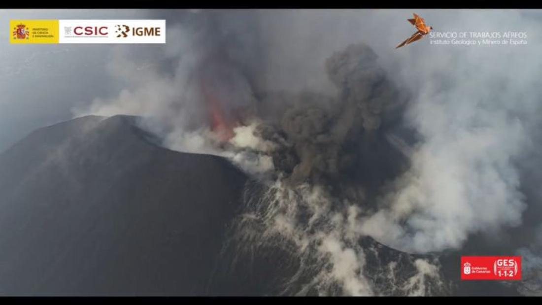 Vulkanutbrudd på La Palma 2021. Dag 44. Vulkanutbrudd på La Palma 2021. Dag 44.
