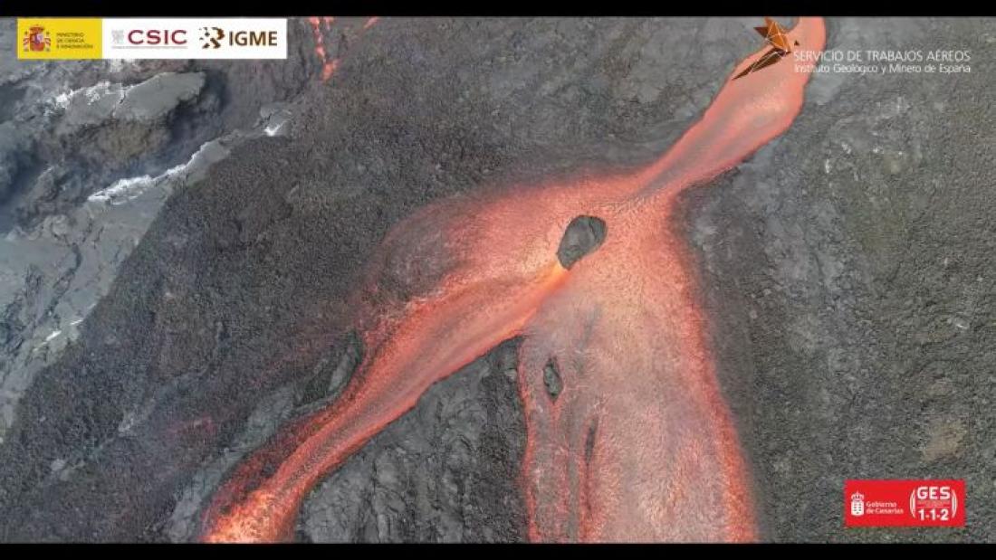 Vulkanutbrudd på La Palma 2021. Dag 44. Vulkanutbrudd på La Palma 2021. Dag 44.