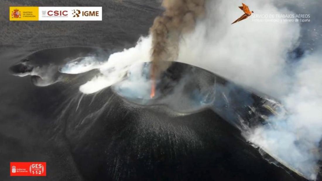 Vulkanutbrudd på La Palma 2021. Dag 70. Vulkanutbrudd på La Palma 2021. Dag 70.