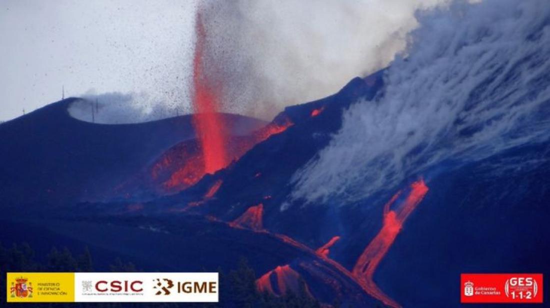 Vulkanutbrudd på La Palma 2021. Dag 71. Vulkanutbrudd på La Palma 2021. Dag 71.