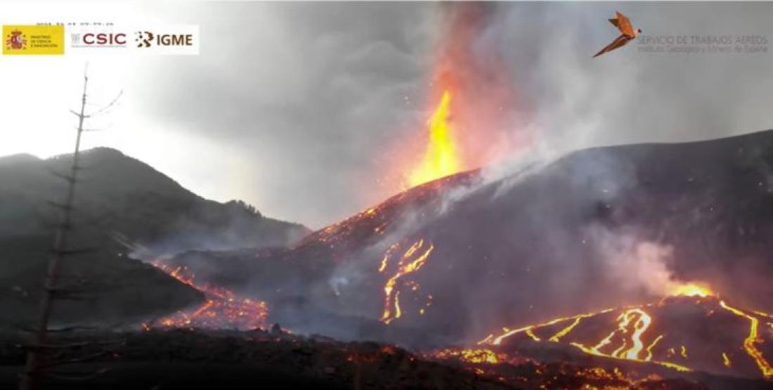 Vulkanutbrudd på La Palma 2021. Dag 74 Vulkanutbrudd på La Palma 2021. Dag 74