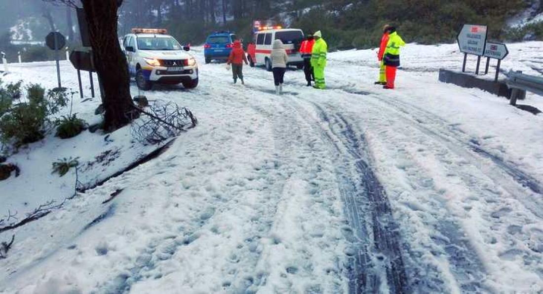 Snø på Gran Canaria februar 2016