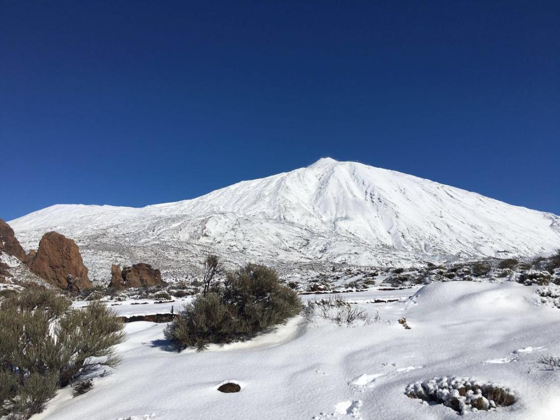 Snø på Teide, Tenerife Snø på Teide, Tenerife