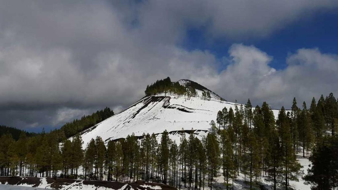 Snø i høyfjellet på Gran Canaria